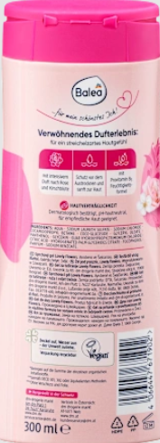 Balea dušo želė Vyšnių žiedų ir rožių, 300 ml - Image 2