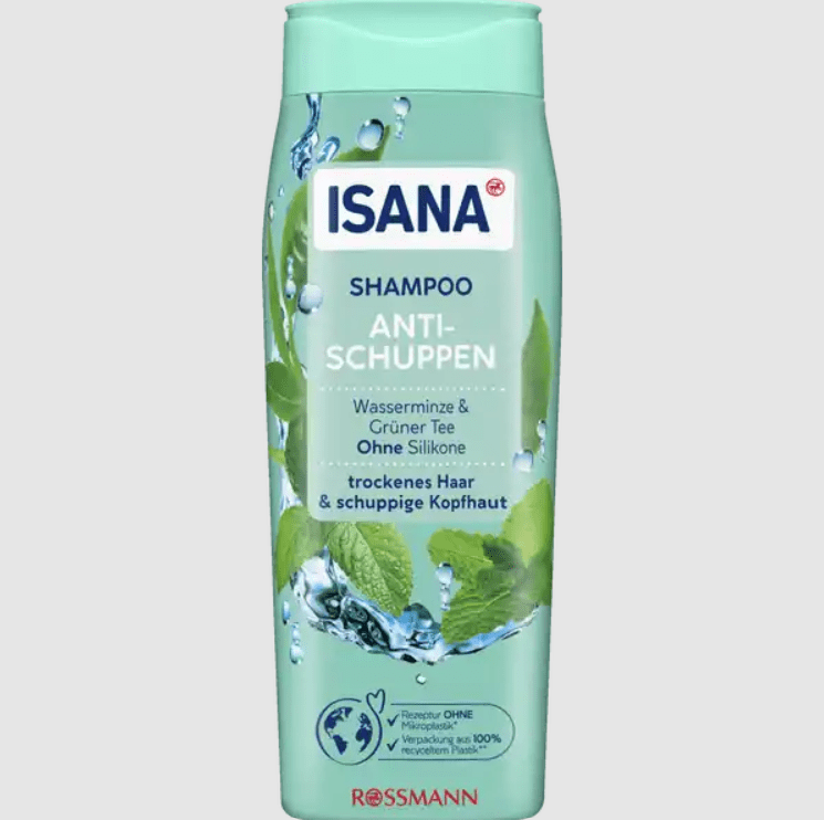 Isana šampūnas nuo pleiskanų vandens mėtų ir žaliosios arbatos,300ml